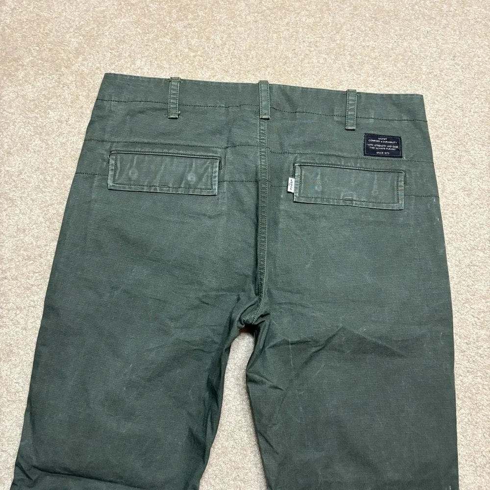 Levis Skateboarding Cordura Fatigue Pants Mens 33x30 Green Military OG 107 Style
